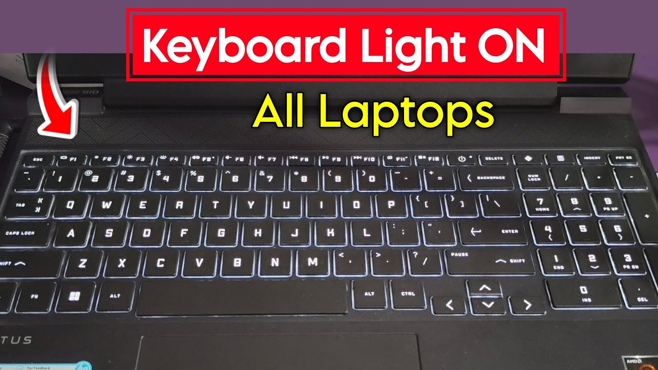 Laptop Keyboard Backlight On | Laptop Keyboard Light On Kaise Kare | Turn On Laptop Keyboard Light