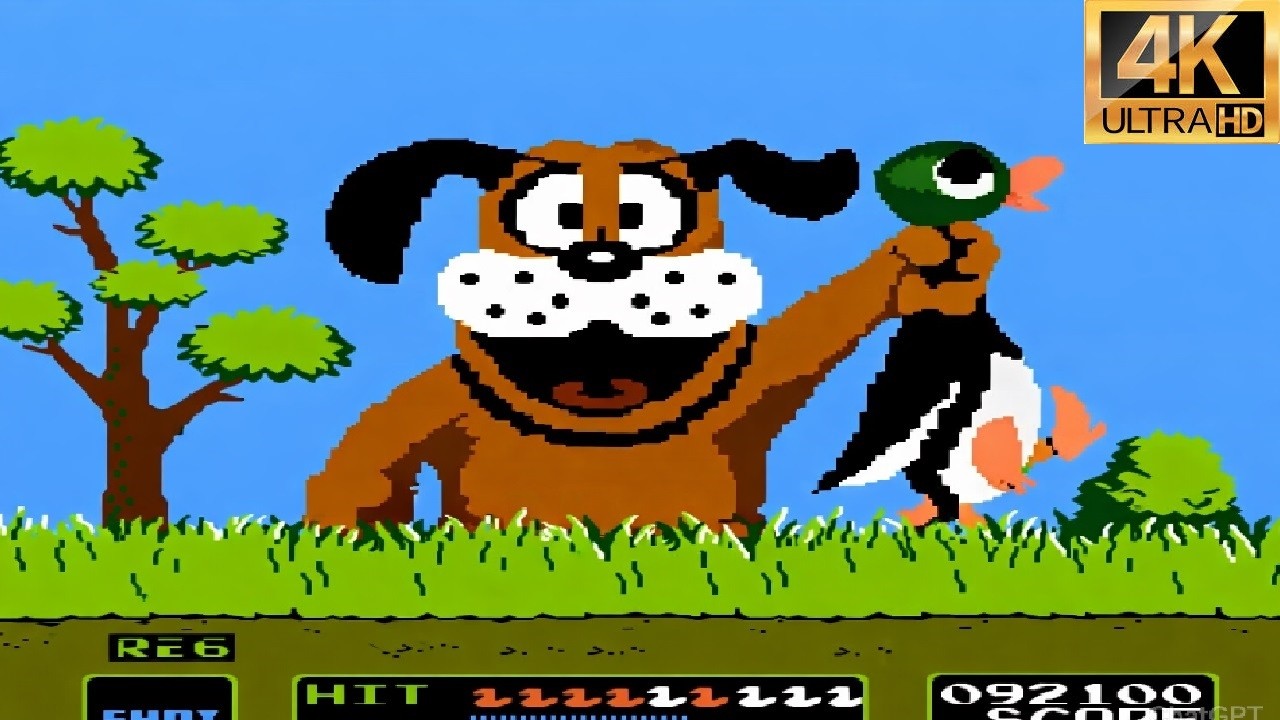 Duck Hunt El Perro Y El Pato Jugar Con La Pistola 1984 (NES) Videojuegos 4K Walkthrough
