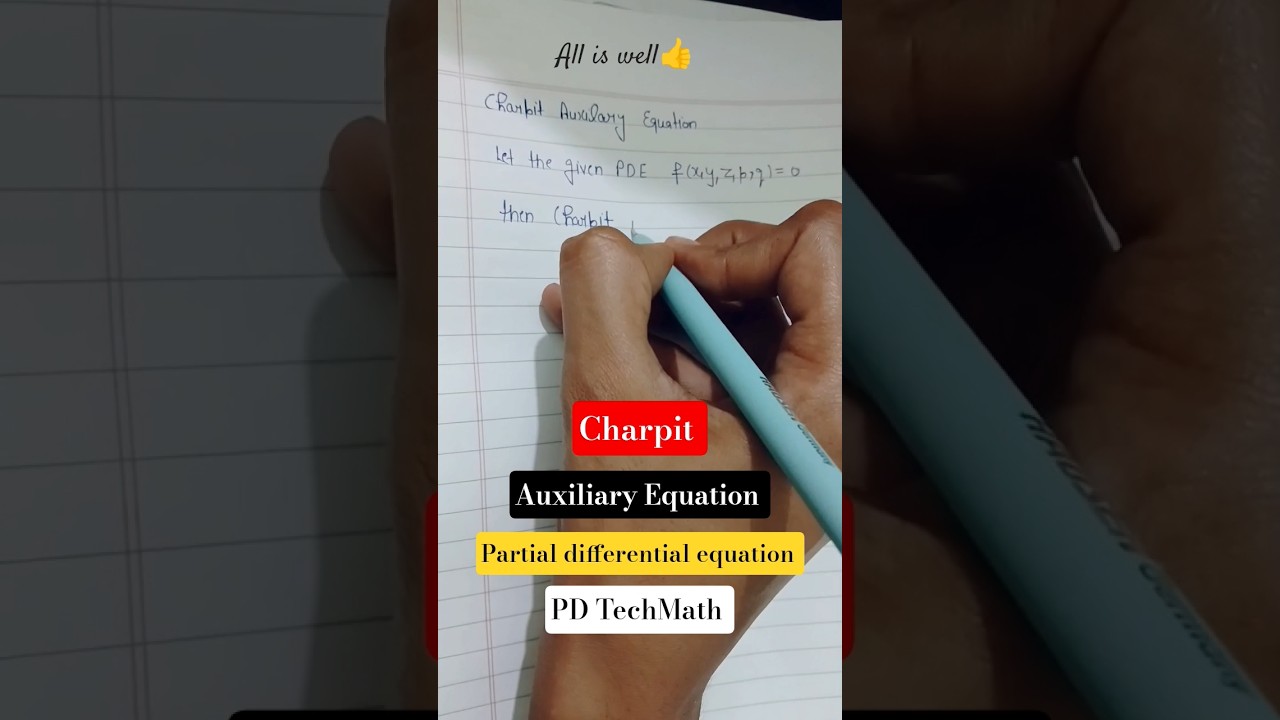 charpit auxiliary equation by Pavitra #csirnet#maths #gate #pdtechmath#shortvideo #motivation#exam