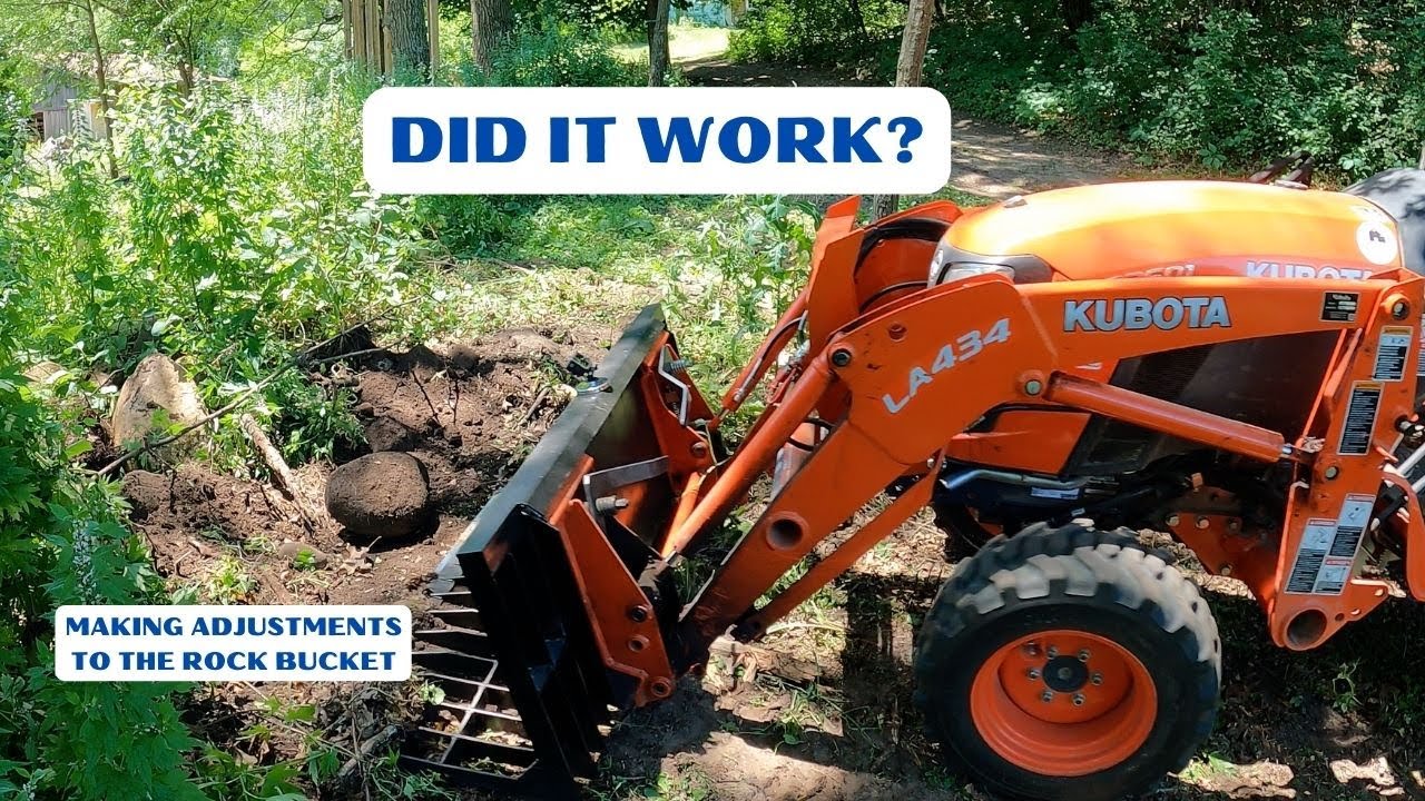 KUBOTA B2601 ROCK BUCKET IMPROVMENT AND TEST