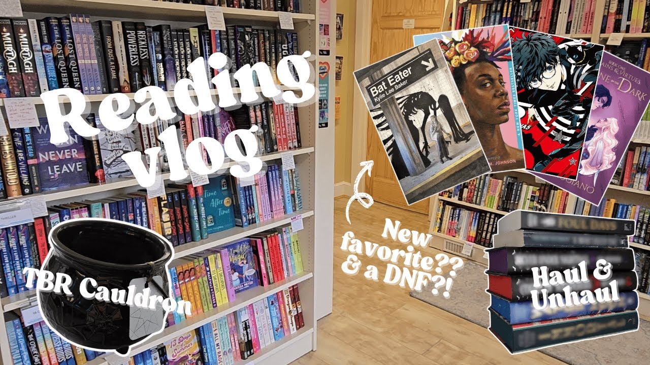 A new favorite, hauling/unhauling books, & gaming 📖🎮🦇 | READING VLOG