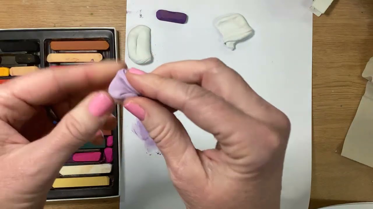 Model Magic coloring with Chalk Pastel
