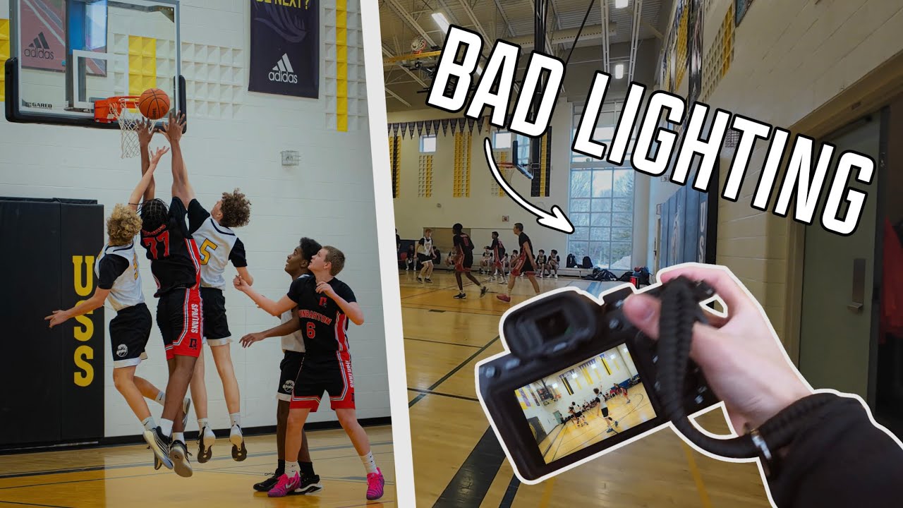 BAD GYM LIGHTING | POV Basketball Photography | Sony A7IV + Tamron 28-75