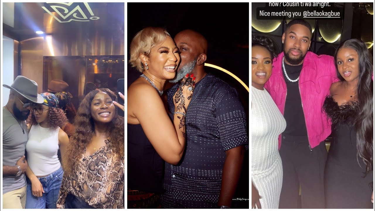 Shaffy Bello,Adesua ,Banky W,Tola Odunsi,Bisola,sheggz ,Bella attend Enado Odogie's pre b'day dinner
