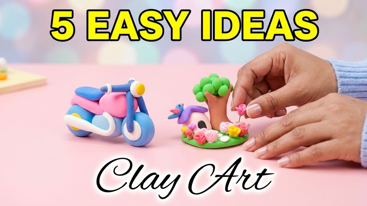 5 Easy Clay Art IDEAS💡| Super Clay Craft 