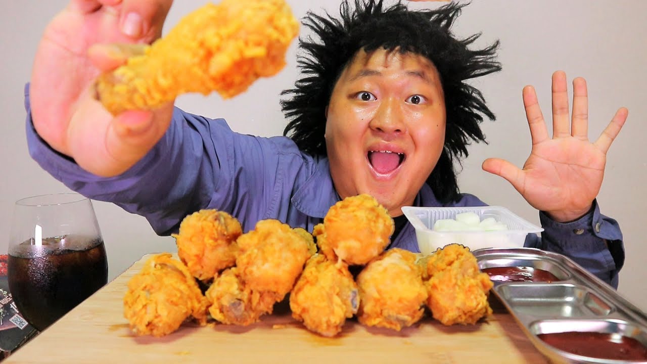 [도깨비] 난생처음 황금 닭다리를 먹어 보았어요~~!