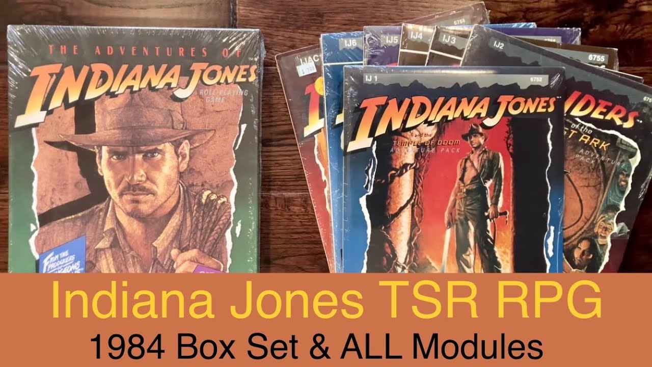 Полная серия приключений для ролевой игры Indiana Jones от TSR (1984-85) в коробке от TSR и все 7...