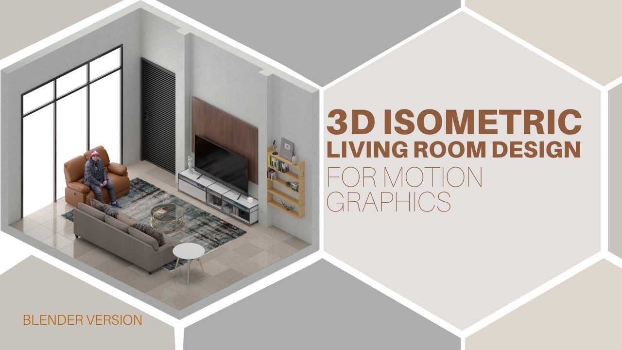 Design a Cozy 3D Isometric Living Room in Blender – Beginner-Friendly Tutorial