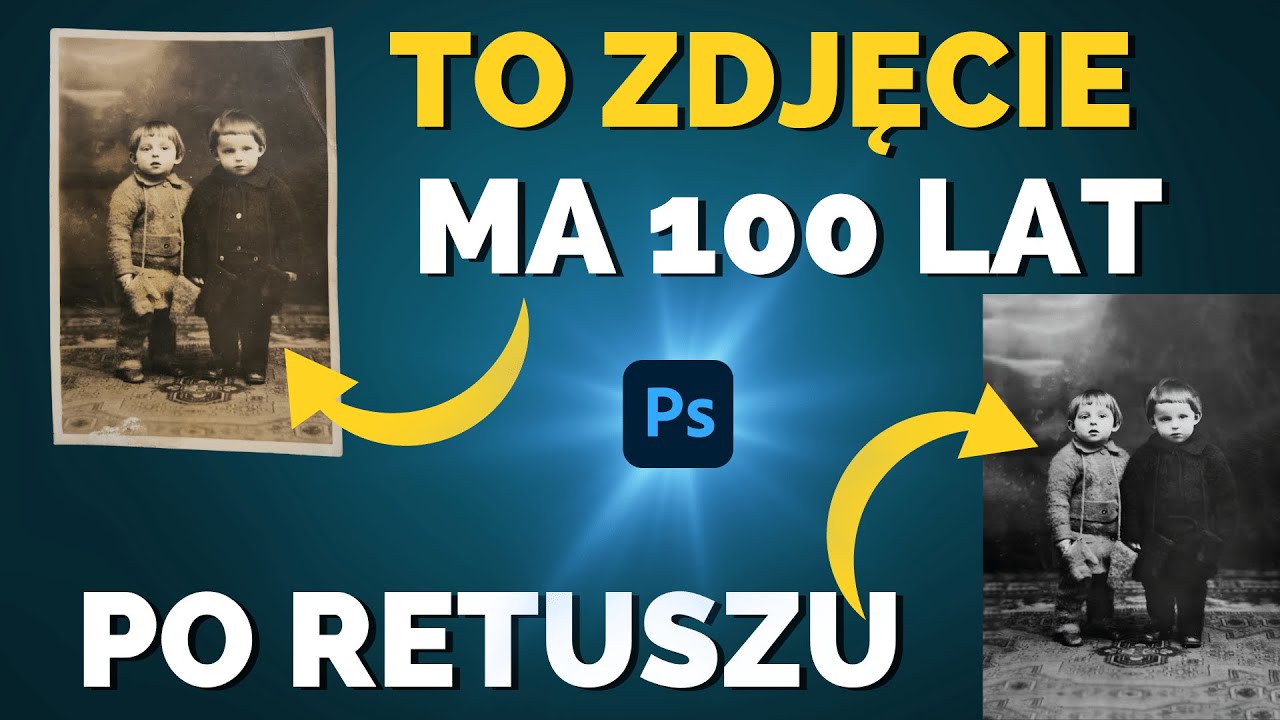 Jak wyretuszować stare zdjęcie — zniszczona fotografia