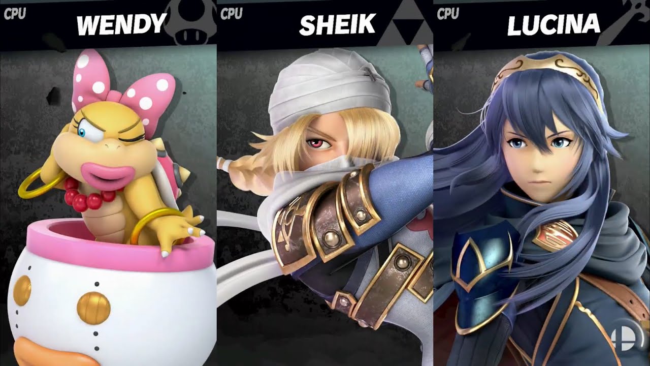 Super Smash Bros. Ultimate - Wendy vs Sheik vs Lucina