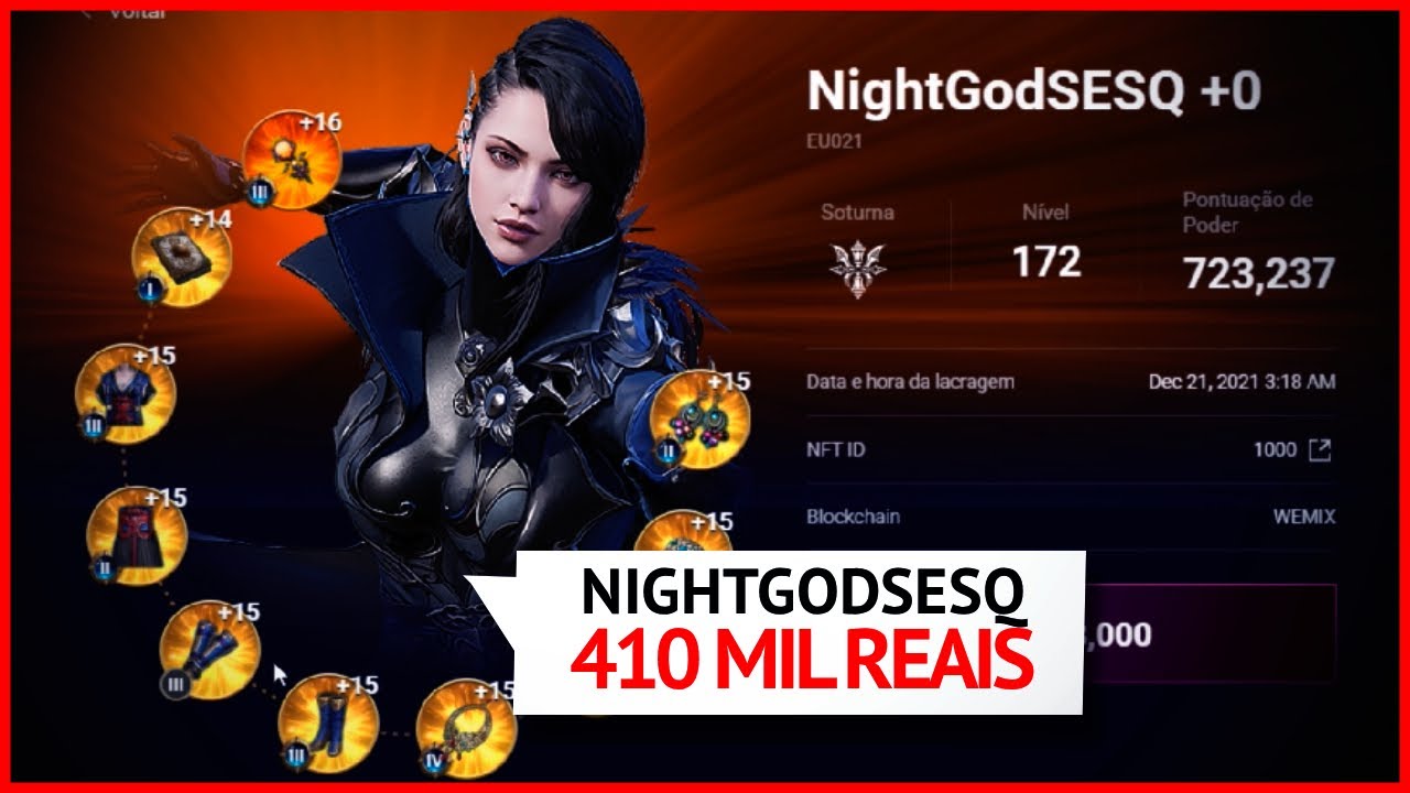 NightGodSesq NO XDRACO 410 MIL REAIS - MIR4