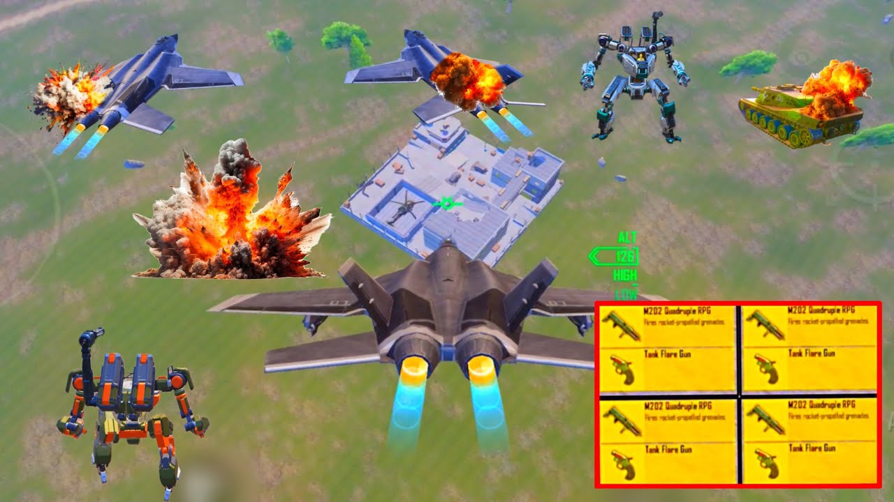 Jet War in Payload 3.3💥 Jet Destroy Robot Helicopter & Tanks🤯 in PUBG Mobile