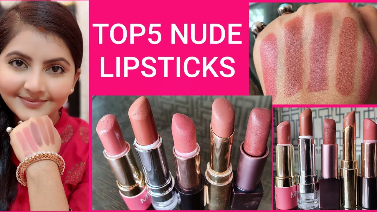 MY FAVOURITE TOP 5 NUDE LIPSTICKS | RARA | BEST LIPSTICK FOR BRIDAL MAKEUP KIT | INDIAN SKINTONE