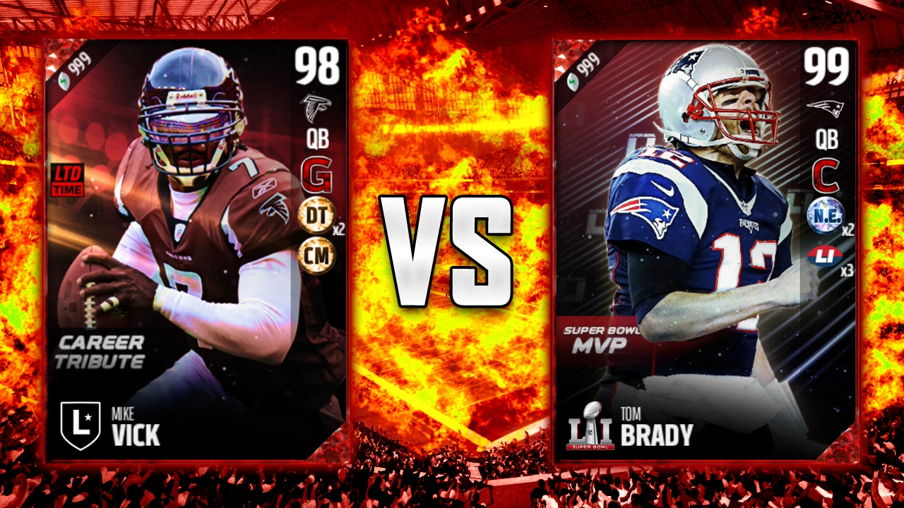 MUT 17 - MICHAEL VICK VS TOM BRADY | WHICH CARD IS BETTER?