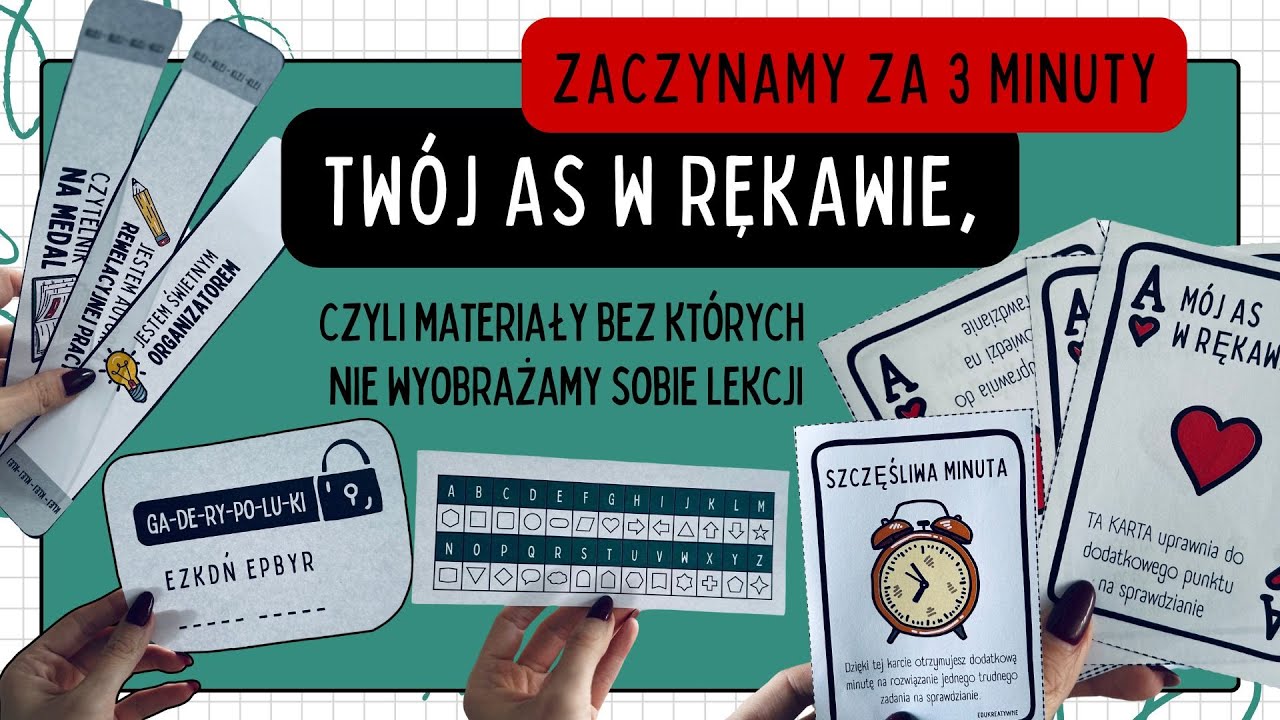 TWÓJ AS W RĘKAWIE, CZYLI MATERIAŁY BEZ KTÓRYCH NIE WYOBRAŻAMY SOBIE LEKCJI