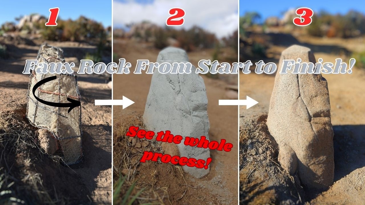 Make Faux Rock With Concrete | Timelapse Start to Finish | DIY Course Preview | Landscape Stones