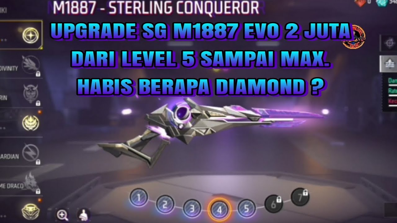 UPGRADE SG M1887 EVO 2 JUTA DARI LEVEL 5 SAMPAI LEVEL MAX | HABIS BERAPA DIAMOND ?