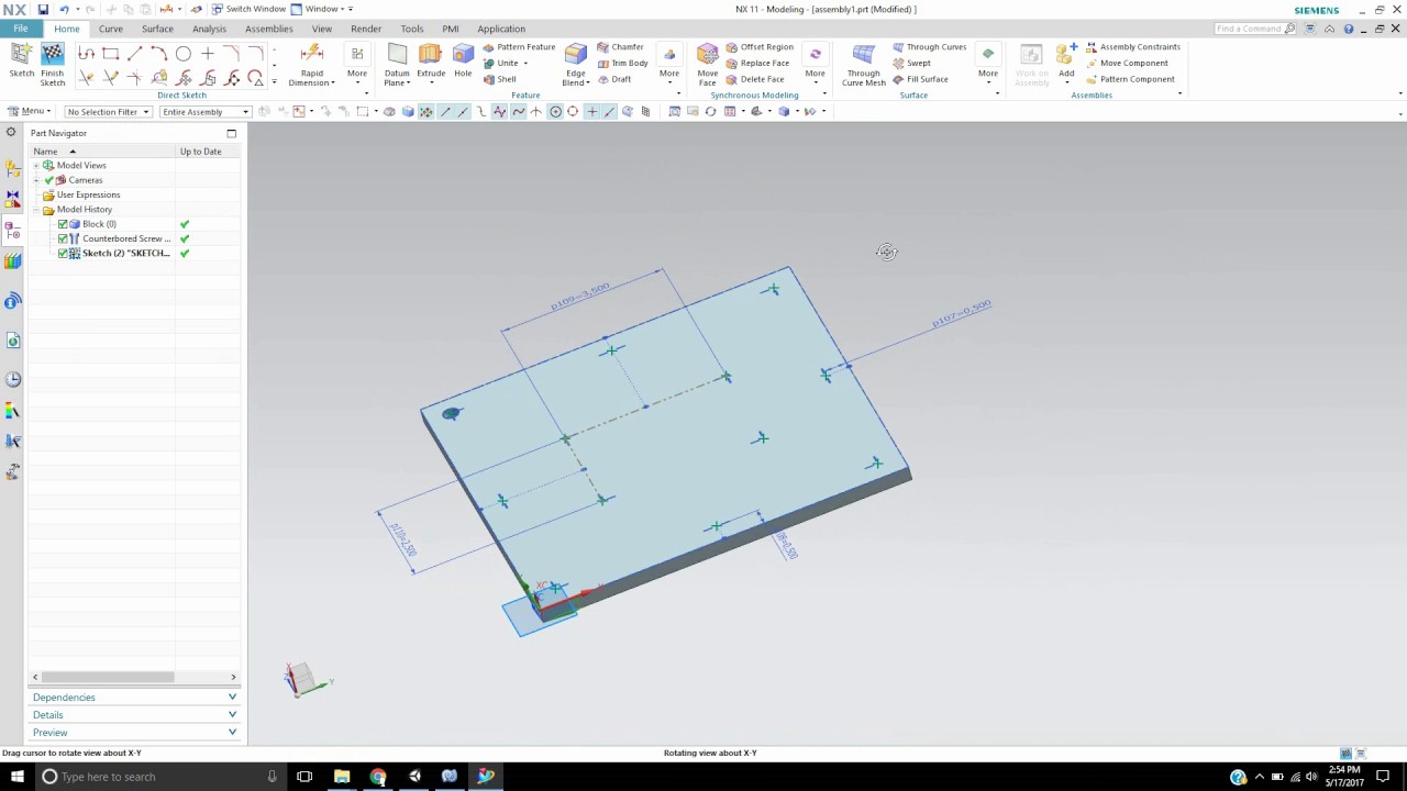 NX 11 Quick Fastenning using Reference patterns