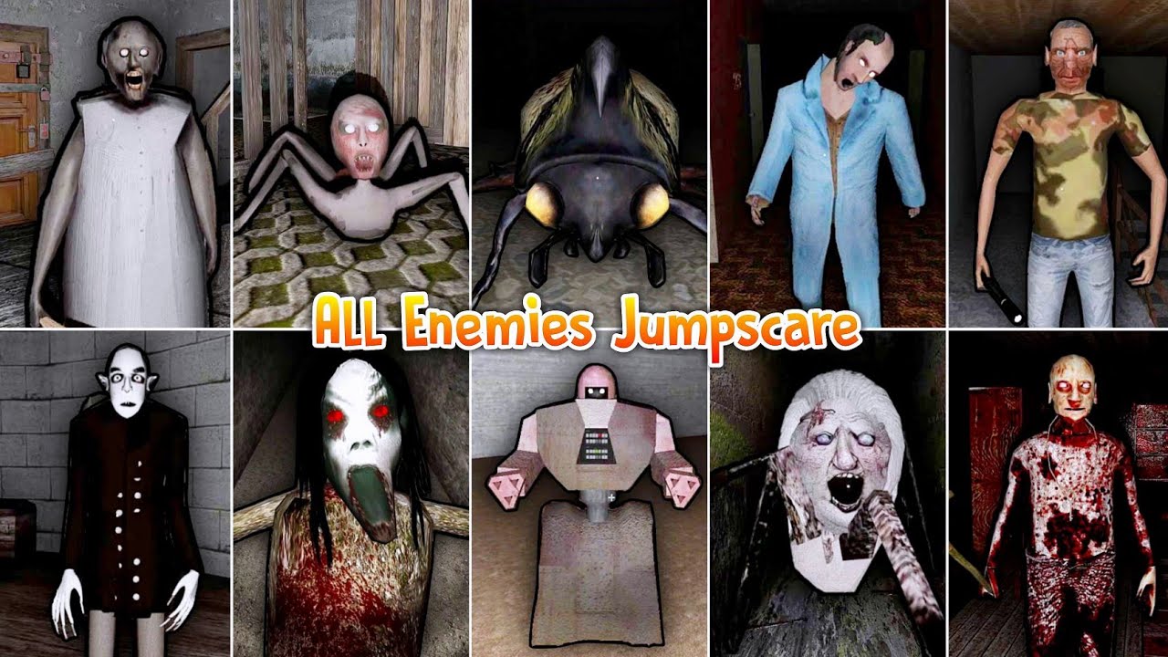 DVloper Games Enemies Jumpscares - Granny 1 2 3, The Twins, All Slendrina Games, Robot Hunt &+