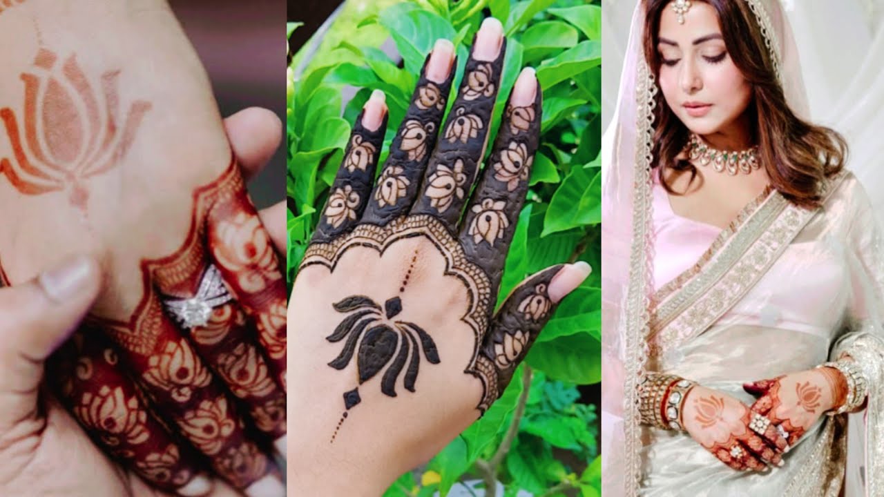 Creating Hina Khan👰 Wedding Mehndi 🌿Design || Backhand Lotus 🪷theme Mehndi Design || Henna Tutorial