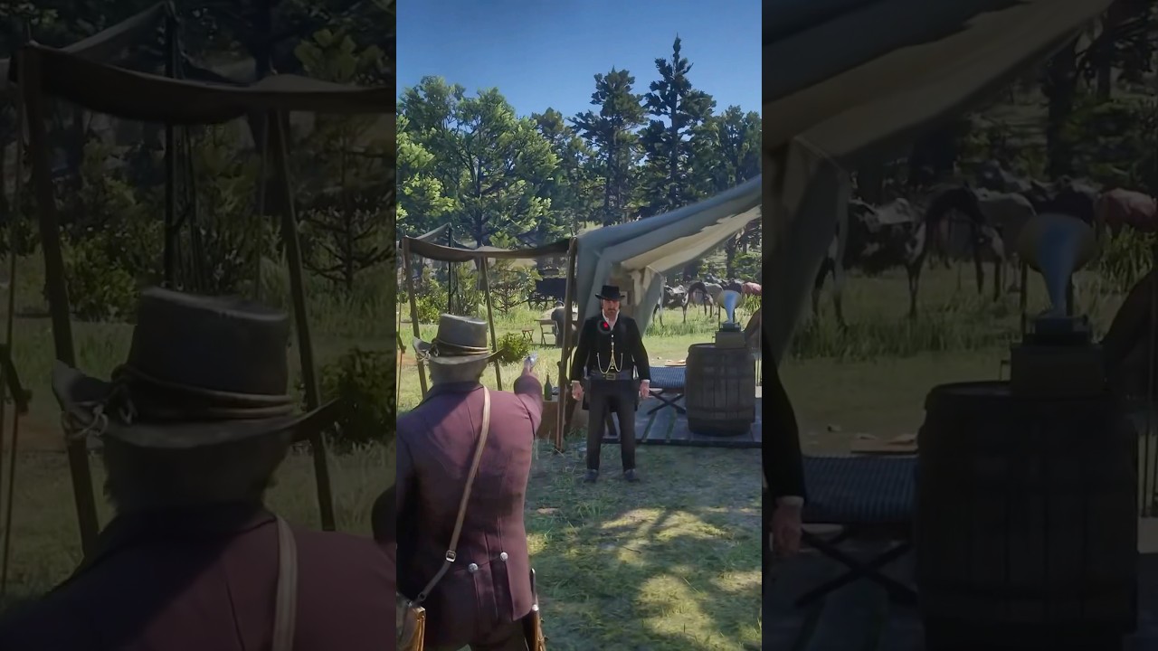 Sc&egrave;ne secr&egrave;te avec dutch devant les membres du camp red dead redemption 2 #rdr2 #gaming