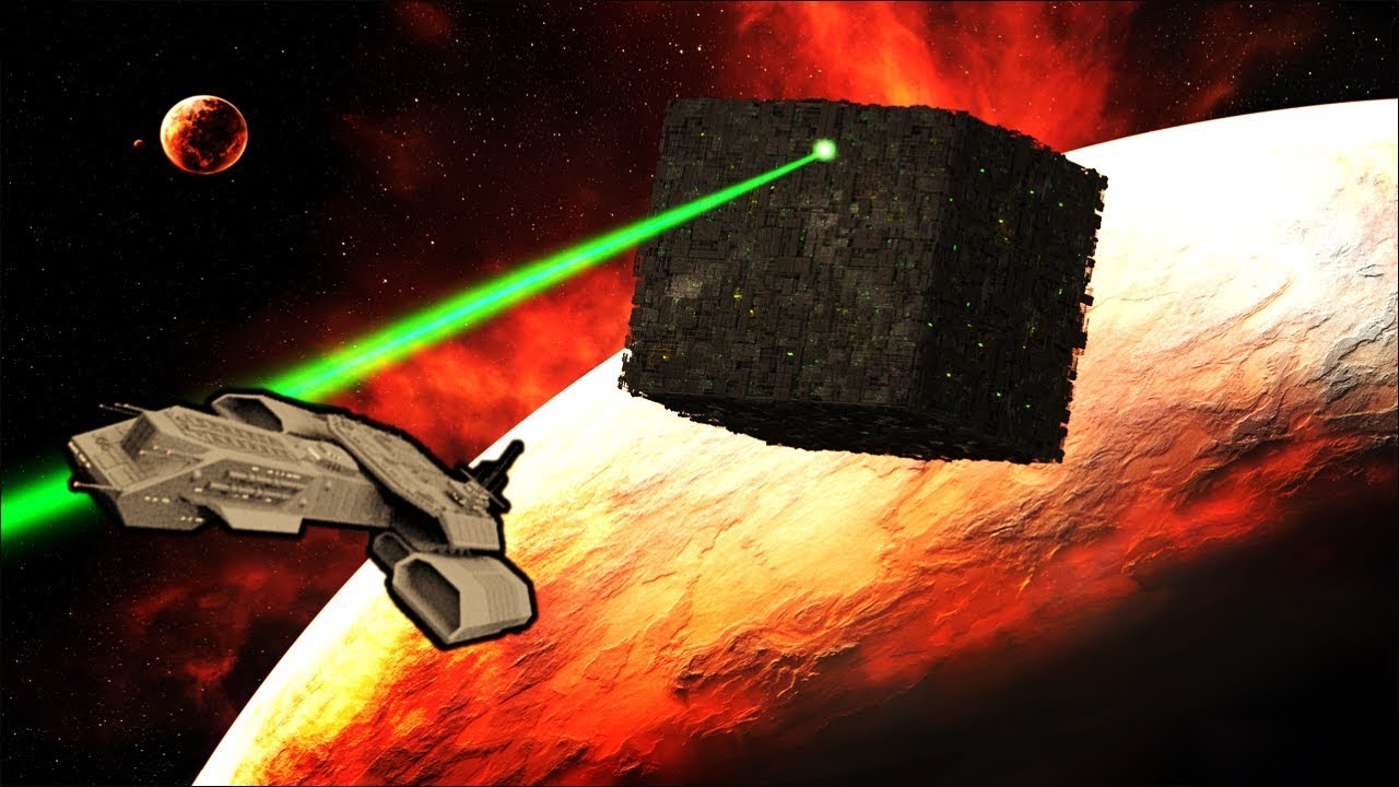 Borg Cube vs Daedalus Warship feat. Spacedock | Star Trek vs Stargate
