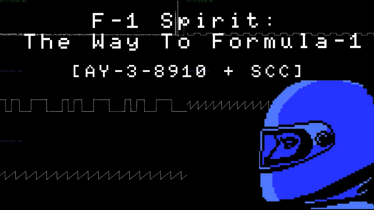 MSX: F-1 Spirit: The Way To Formula-1 Soundtrack (PSG+SCC) - Oscilloscope View