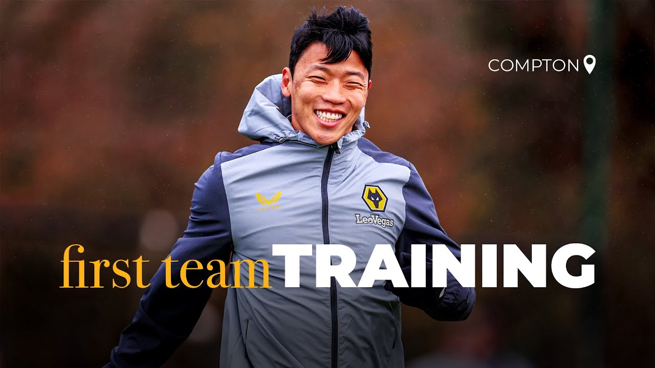 Hee Chan Hwang goes in goal! | Wolves first-team training ahead of West Ham trip