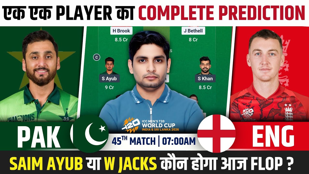 ENG vs PAK Dream Team, ENG vs PAK T20 World Cup Super-8 Match Prediction, ENG vs PAK T20 Dream Team