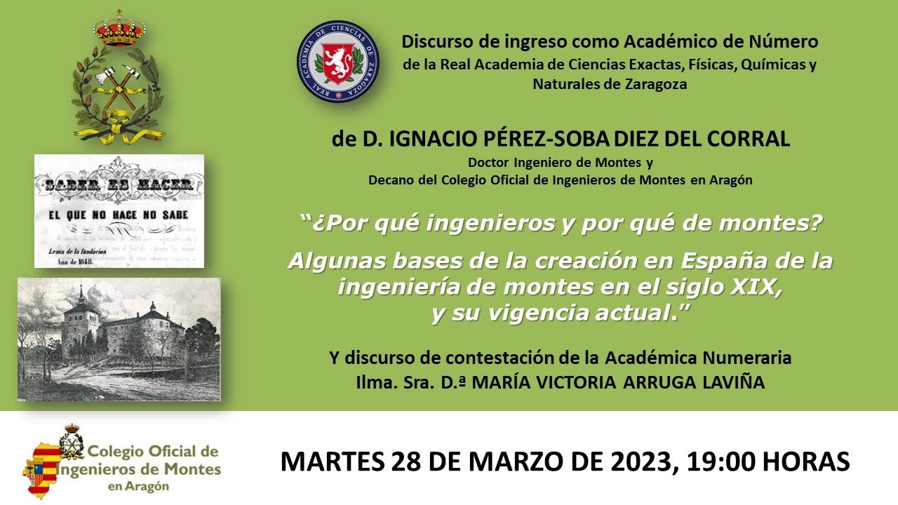 Ingreso de Ignacio Pérez-Soba (Decano COIM en Aragón) en la Real Academia de Ciencias de Zaragoza