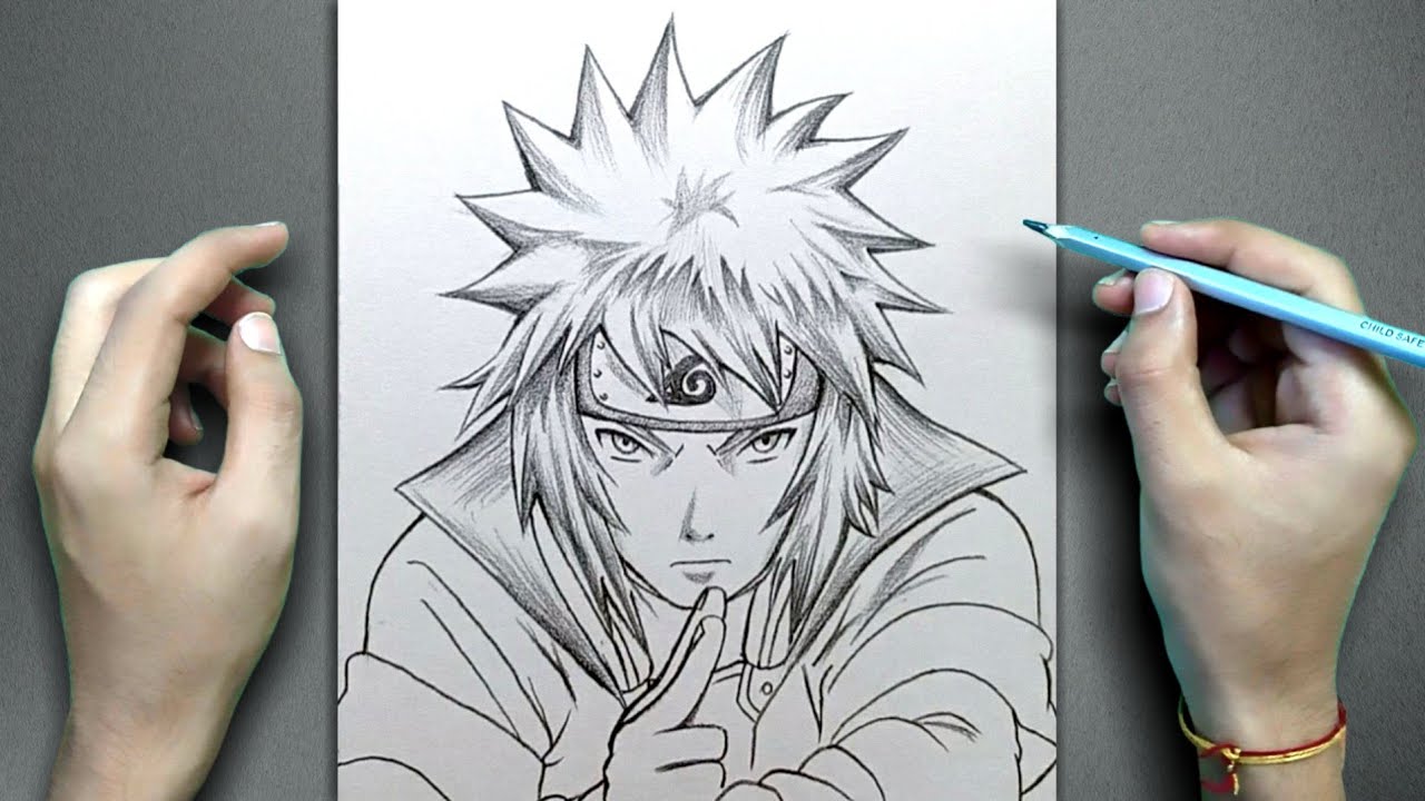 Minato Namikaze Pencil Drawing | Step by Step Tutorial for Beginners | PencilSketchBook