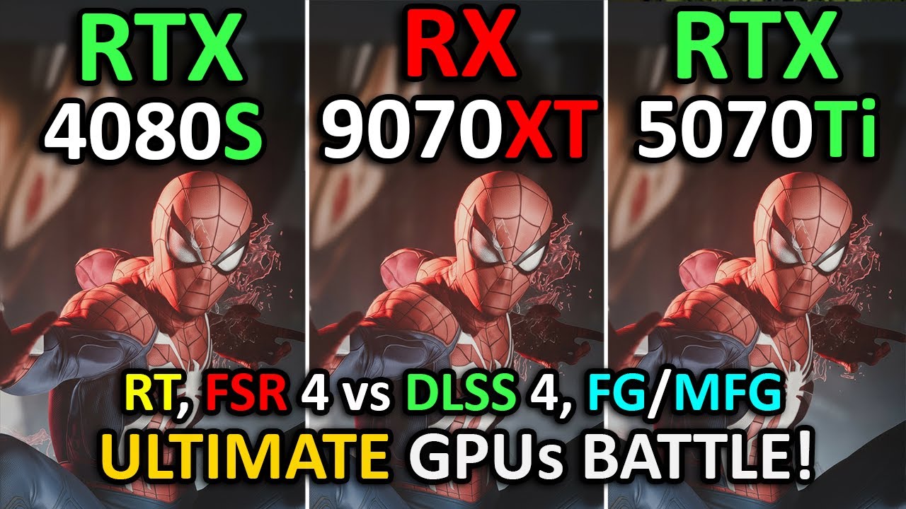 RX 9070 XT vs RTX 5070 Ti vs RTX 4080 Super | 1080p, 1440p, 4K | RT + FSR 4 vs DLSS 4 + FG/MFG
