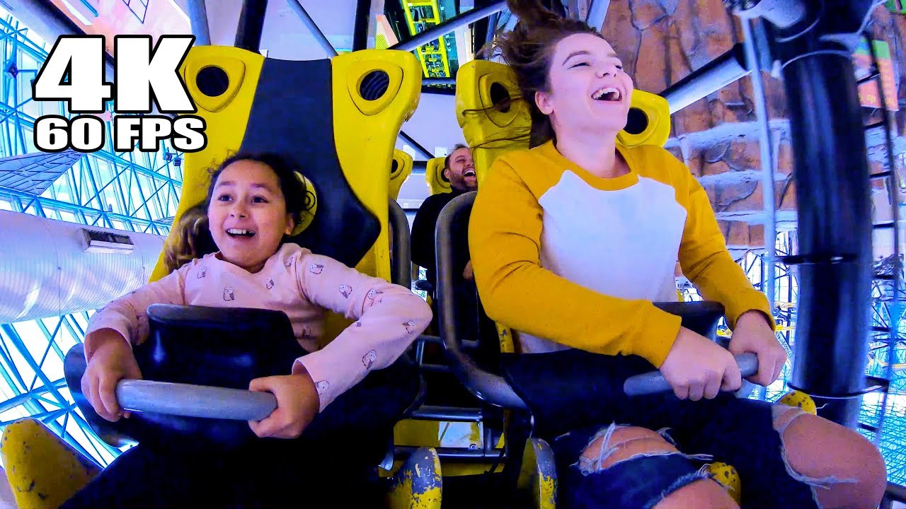 Las Vegas El Loco Roller Coaster! 4K60 Front Seat POV Adventuredome Circus Circus