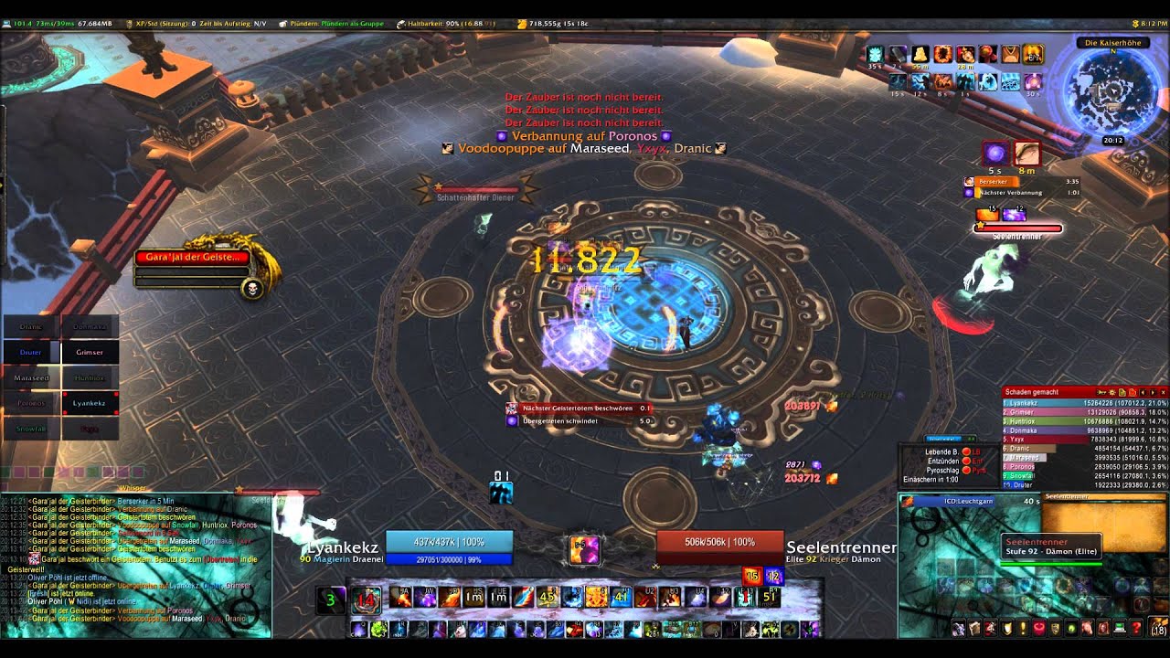 Efflatus Obscurus VS Heroic Gara'jal the Spiritbinder (10 man) - Mage PoV