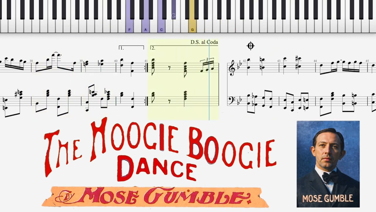 The Hoogie Boogie Dance by Mose Gumble (1901, Ragtime piano)