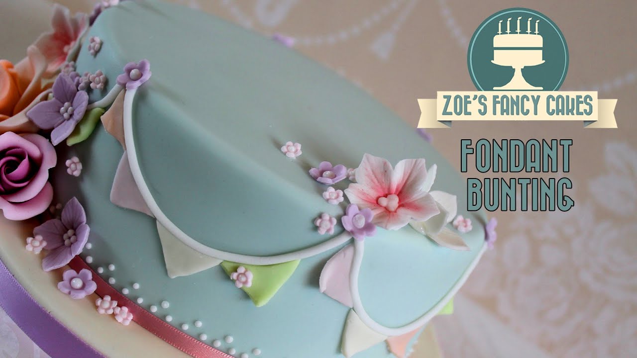 Fondant bunting: How to make fondant bunting and flags to decorate your cakes