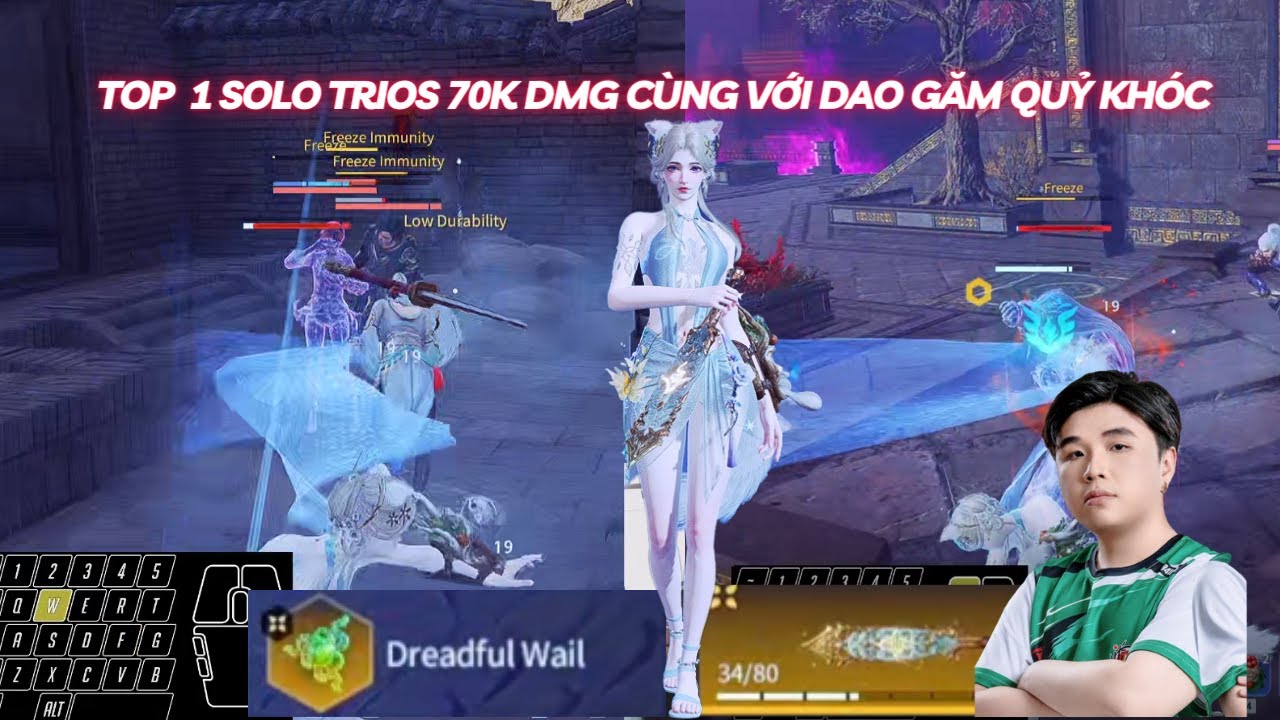 TOP 1 SOLO TRIOS JUSTINA GU 70K DMG CÙNG VỚI DAO GĂM CỰC ẢO [ Naraka cùng ReThan #4 ]