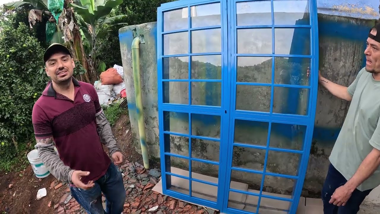 Puerta deslizable estilo francesa en hierro