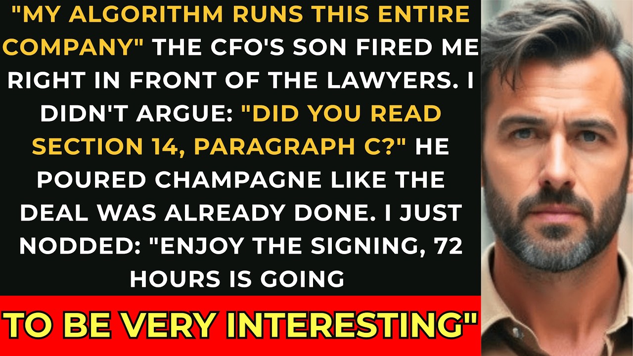 The CFO's Son Got My Job and Fired Me With Lawyers in the Room — So I Let His $840M Merger Die in...