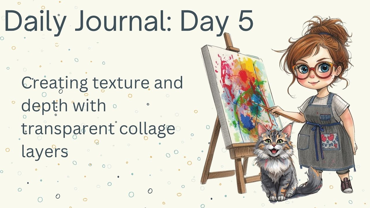 Creating texture and depth with transparent collage layers: Daily Journal Day 5 