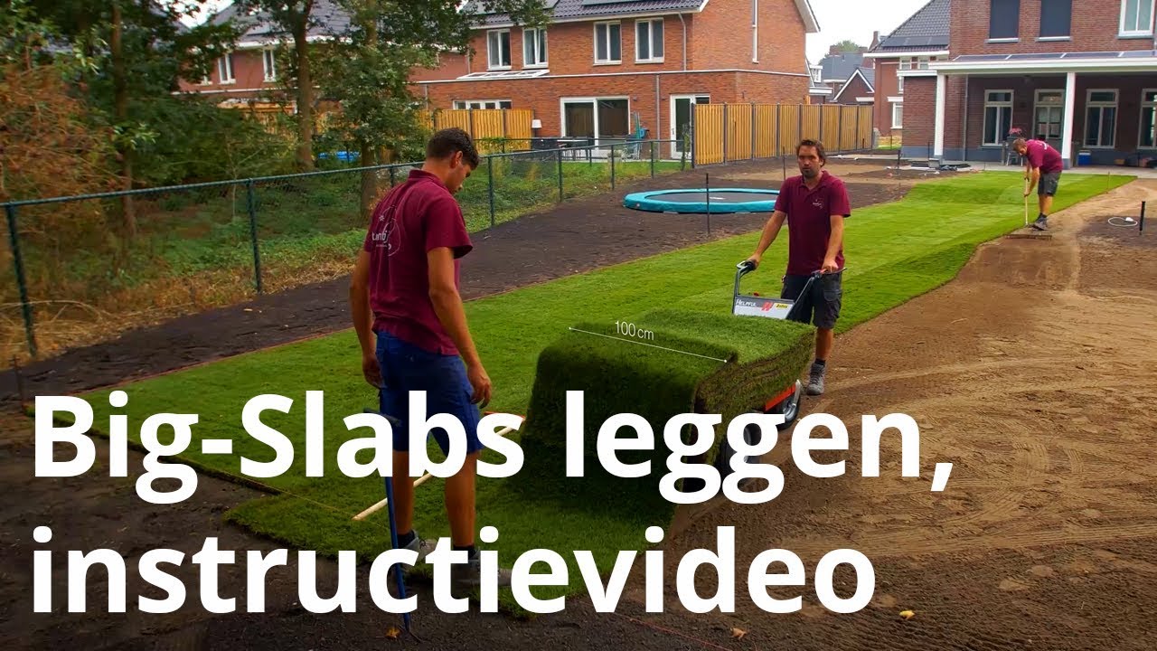 Big-Slabs leggen, instructievideo voor hoveniers.
