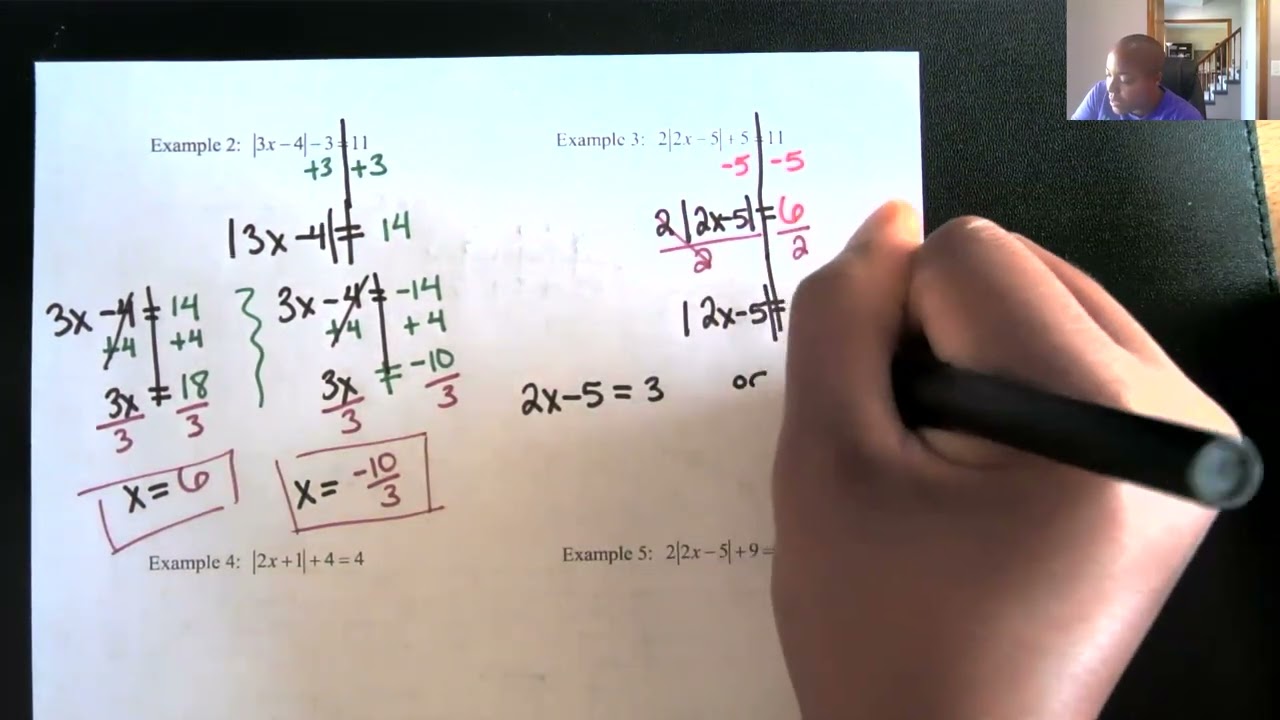 Solving Absolute Value Equations