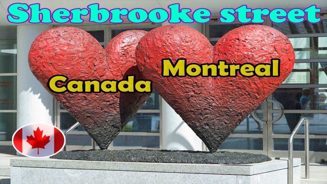Montreal walking tour 2022: Nightlife in Sherbrooke street - Canada (May 2022)