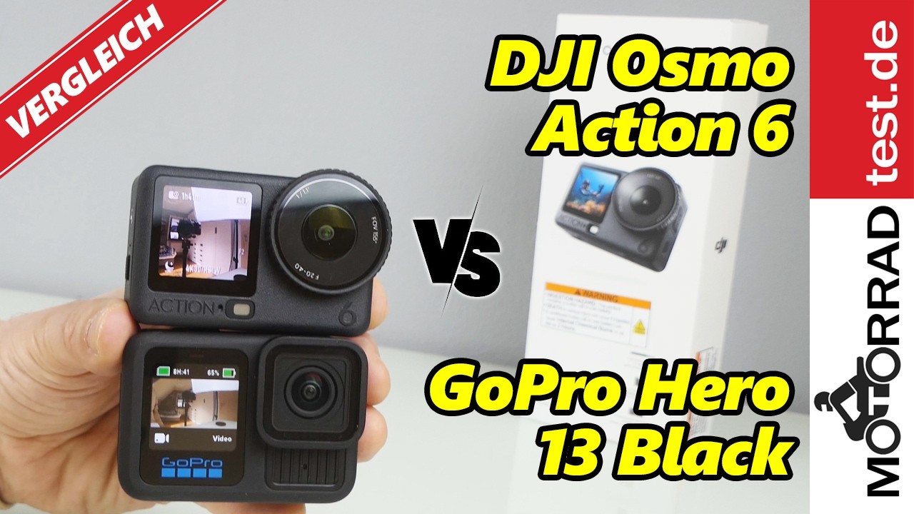 Vergleich DJI Osmo Action 6 vs. GoPro Hero 13 | Welche Action-Cam ist für Motorradfahrer besser?