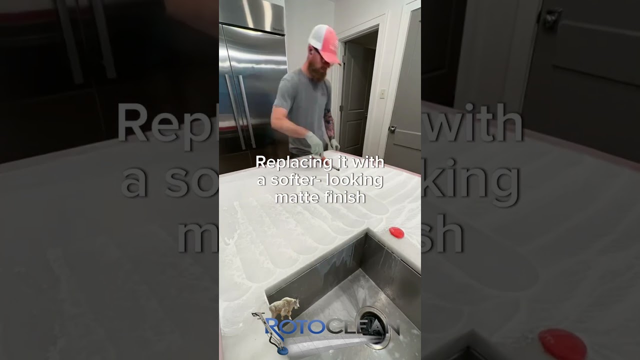 Honing Marble countertops: from high gloss to matte finish 