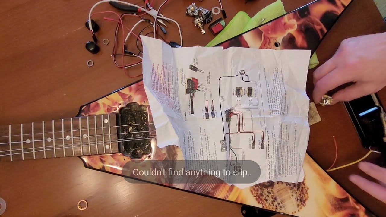 Emg install in my Dean Dave Mustaine Endgame. Part 2.