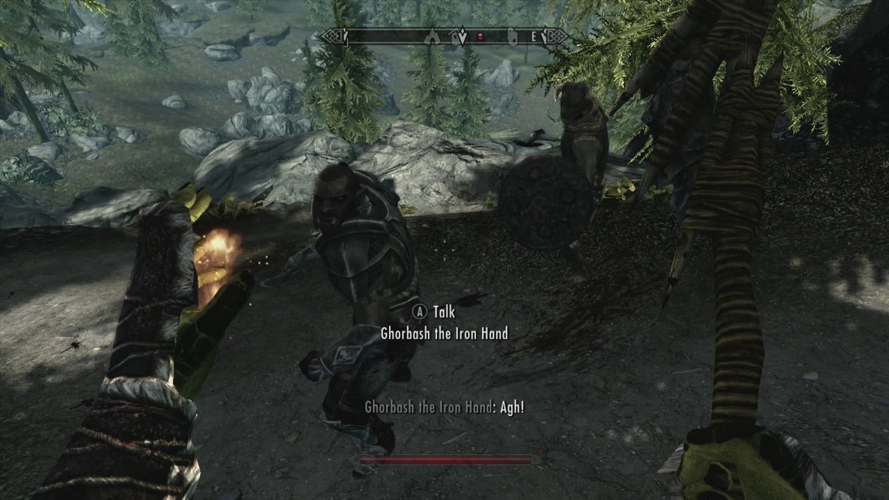 Skyrim: Ghorbash just standing while being attacked