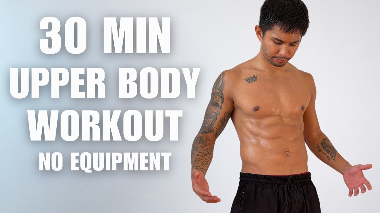 30 MIN Upper Body Workout at Home (No Equipment) 🔥 Arms, Chest & Shoulders