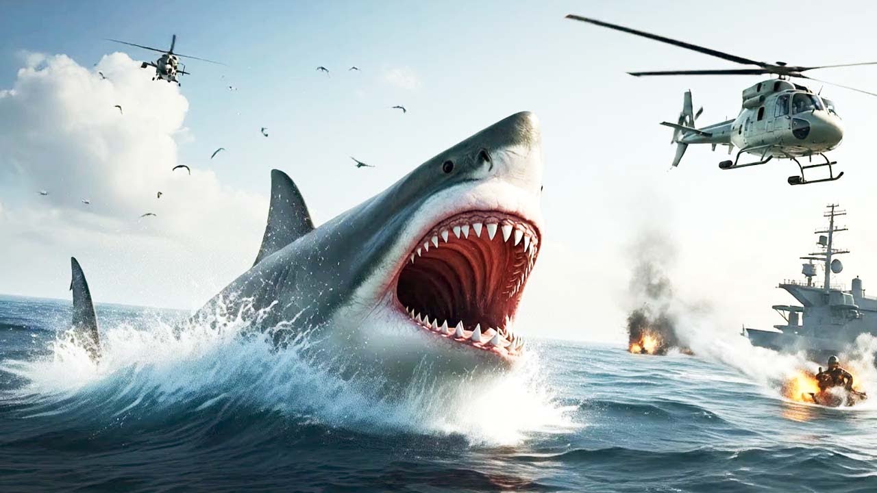 Giant Shark Attacks Rescue Helicopter Mid-Air | Extreme Ocean Survival Story