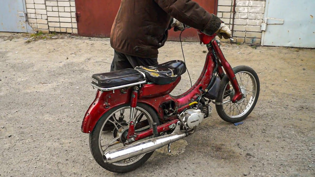 Complete disassembly of a moped Yamaha Mate | Timelapse |  3 hours of work in 10 minutes of video!